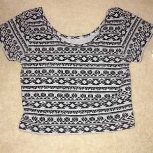 Aztec patterned crop top